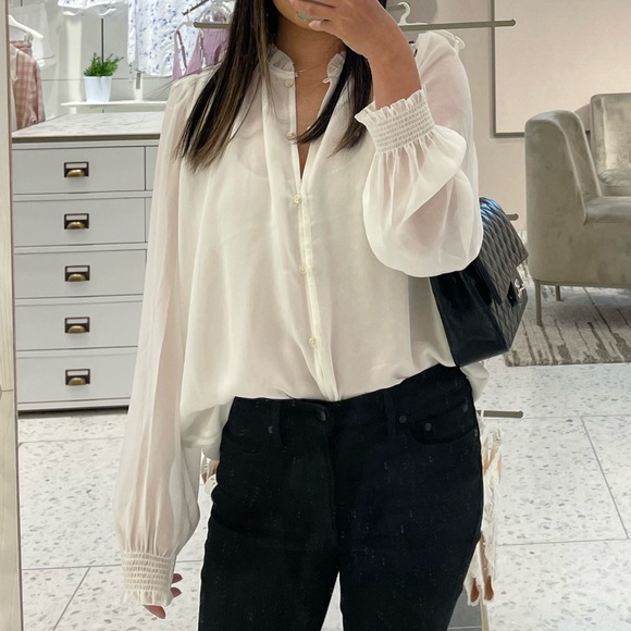 Wilfred sheer white blouse - Picture 1 of 6